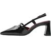 TAMARIS 29660 SLING BACK SHOE - BLACK PATENT