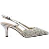 MARCO TOZZI 29667 SLING BACK SHOE - SILVER