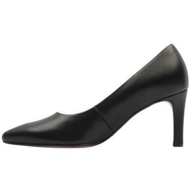 GABOR 300302 COURT SHOE - BLACK LEATHER