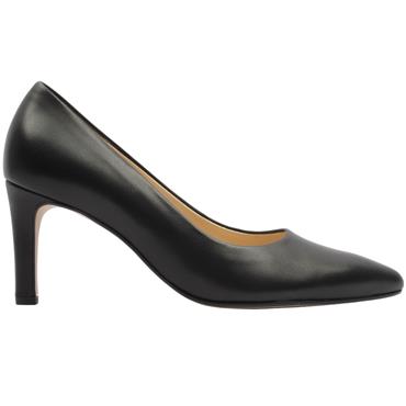 GABOR 300302 COURT SHOE - BLACK LEATHER