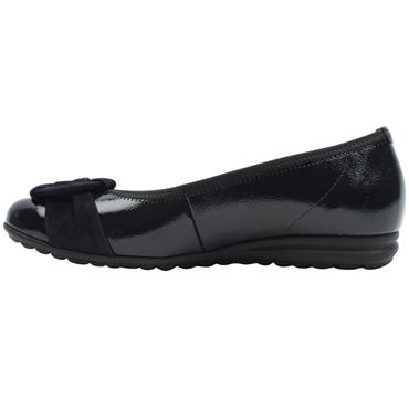GABOR 301201 POMP SHOE - NAVY PATENT