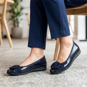 GABOR 301201 POMP SHOE - NAVY PATENT