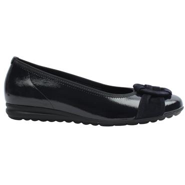 GABOR 301201 POMP SHOE - NAVY PATENT