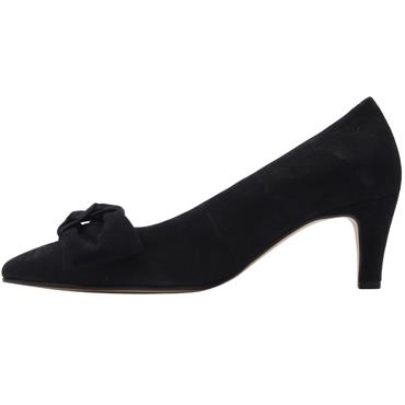 GABOR 301402 BOW COURT SHOE - NAVY SUEDE NUBUCK