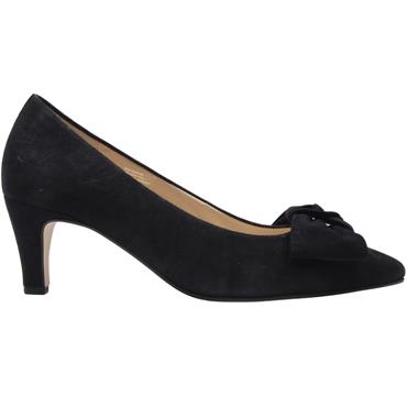 GABOR 301402 BOW COURT SHOE - NAVY SUEDE NUBUCK