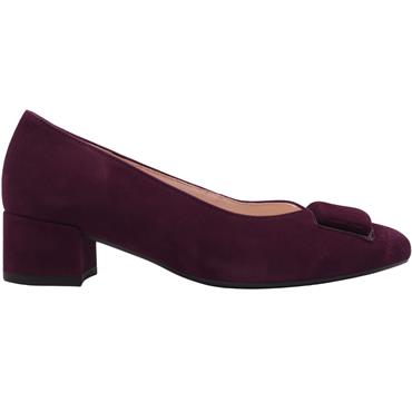 GABOR 301502 LOW HEEL SHOE - BERRY
