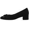 GABOR 301502 LOW HEEL SHOE - BLACK SUEDE
