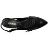 GABOR 301702 LOW HEEL SLING BACK - BLACK LEATHER