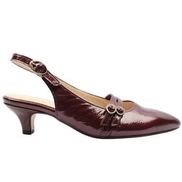 GABOR 301702 LOW HEEL SLING BACK - WINE
