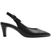 GABOR 301801 SLING BACK SHOE - BLACK LEATHER