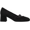 GABOR 302202 BLOCK HEEL SHOE - BLACK SUEDE