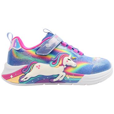 SKECHERS 302298L UNICORN TRAINER - BLUE MULTI