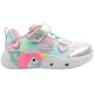 SKECHERS 303064N TRAINER - SILVER MULTI