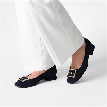 PAUL GREEN 3855 SHOE - NAVY SUEDE NUBUCK