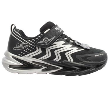 SKECHERS 400141LC TRAINER - BLACK SILVER