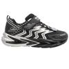 SKECHERS 400141LC TRAINER - BLACK SILVER