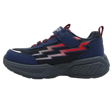SKECHERS 400152LC TRAINER - NAVY/RED