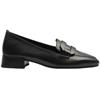 GABOR 400201 SLIP ON SHOE - BLACK LEATHER