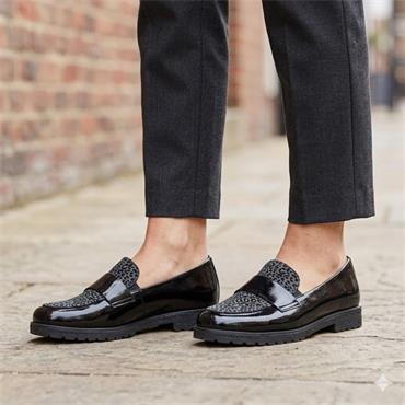 GABOR 400501 LOAFER SHOE - BLACK/GREY