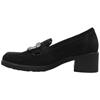 GABOR 400702 BLOCK HEEL SHOE - BLACK SUEDE
