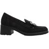 GABOR 400702 BLOCK HEEL SHOE - BLACK SUEDE