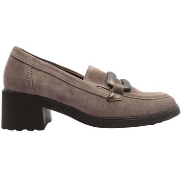 GABOR 400702 BLOCK HEEL SHOE - TAUPE