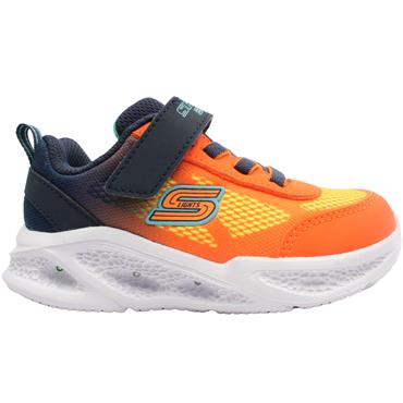 SKECHERS 401495N METEOR TRAINER - NAVY ORANGE