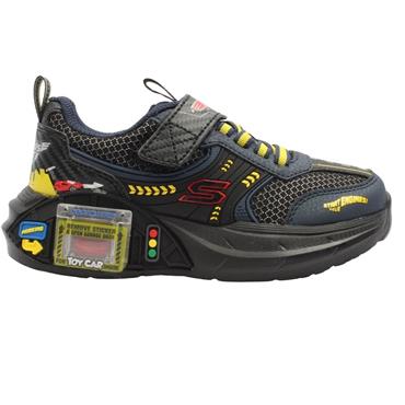 SKECHERS 402150L TRAINER - BLACK NAVY