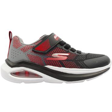 SKECHERS 404110L TRAINER - BLACK/RED