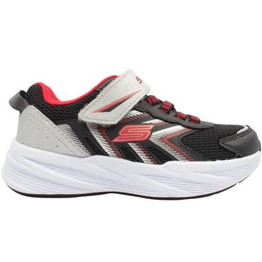 SKECHERS 404115L TRAINER - BLACK SILVER