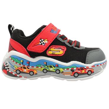 SKECHERS 407312N TRAINER - BLACK/RED