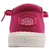 HEY DUDE 41878 WENDY STRETCH SOX SHOE - FUSHSIA