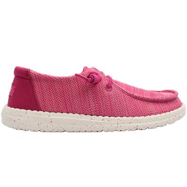 HEY DUDE 41878 WENDY STRETCH SOX SHOE - FUSHSIA