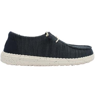 HEY DUDE 41878 WENDY STRETCH SOX SHOE - NAVY