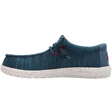 HEY DUDE 41898 WALLY STRETCH SOX SHOE - BLUE MULTI