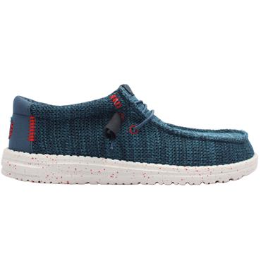 HEY DUDE 41898 WALLY STRETCH SOX SHOE - BLUE MULTI