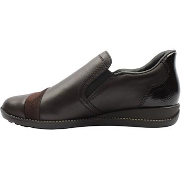 RIEKER 44296 SHOE - DARK BROWN