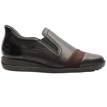 RIEKER 44296 SHOE - DARK BROWN