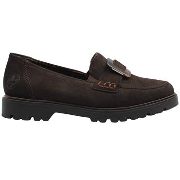 RIEKER 45553 LOAFER SHOE - DARK BROWN
