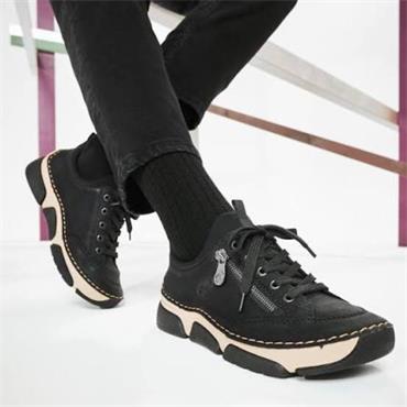 RIEKER 45973 LACED SHOE - BLACK BLACK