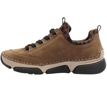 RIEKER 45973 LACED SHOE - TAUPE