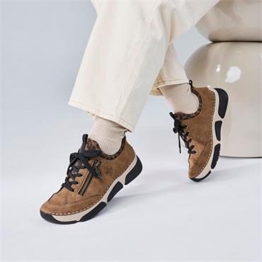 RIEKER 45973 LACED SHOE - TAUPE