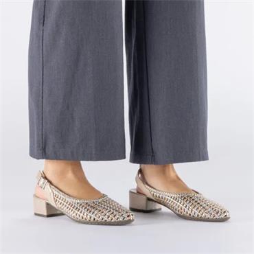 RIEKER 47078 SLING BACK SHOE - SILVER MULTI