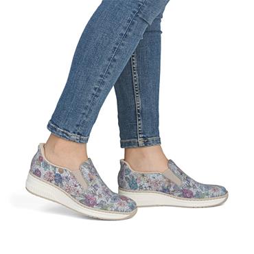 RIEKER 48761 SHOE - BLUE MULTI