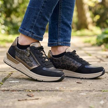 RIEKER 58902 SHOE - BLACK BRONZE