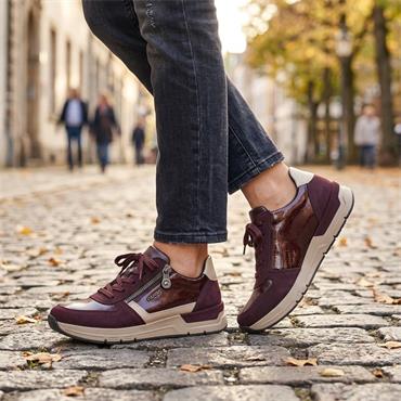 RIEKER 58902 SHOE - BURGUNDY