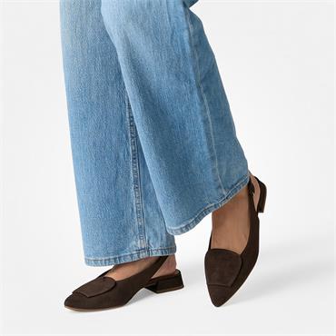 PAUL GREEN 6090 SLING BACK - BROWN