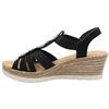 RIEKER 619B2 SANDAL - Black