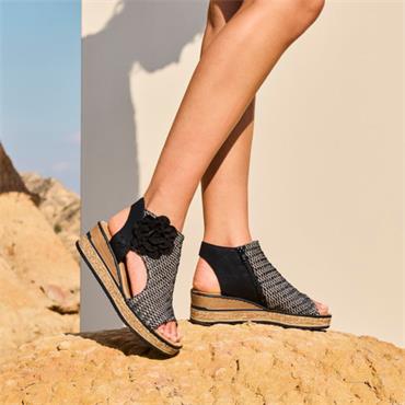 RIEKER 63791 SANDAL - Black