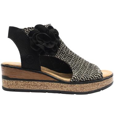 RIEKER 63791 SANDAL - Black